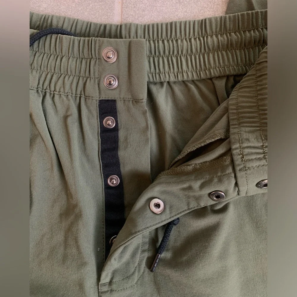 Nike Women’s Pants Dark Olive Joggers Zip Ankles Button‎ Fly XL 30